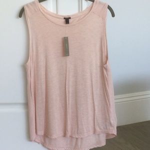 Prima Jersey Chiffon-back Tank in light pink